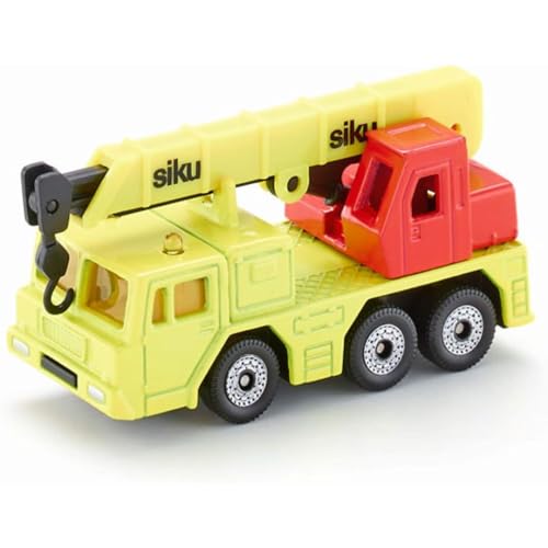 siku 1326, Camión con grúa hidráulica, Metal/Plástico, Amarillo/Rojo, Brazo de grúa elevable