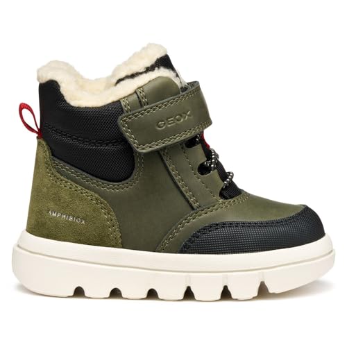 Geox B WILLABOOM Boy B AB Ankle Boot, DK Green/Black, 25 EU