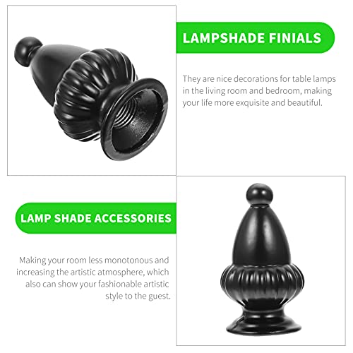 Image of Uonlytech 2pcs Modern Lamp Finial Chic Decorative Knob for Table Floor Lamps Elegant Internal Thread Upgrade Your Lighting Stylish Accessories