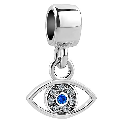 FGT Evil Eye Dangle Charm for Bracelets Necklaces Pendants Compatible with Pandora Charms Bracelets Islam Gift for Women Girls Girlfriend Best Friends Family Daughter Sister Valentine Birthday Cover