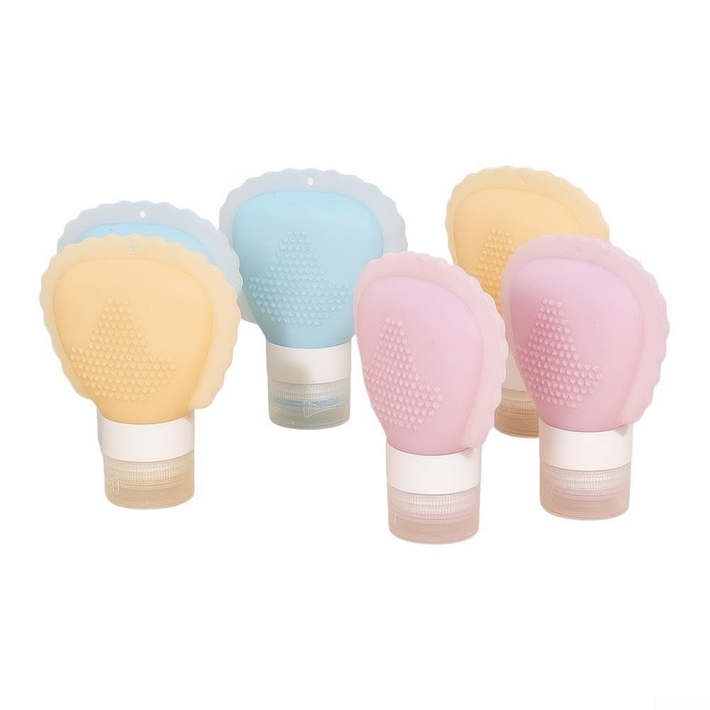 Fauhapyway Botellas de Viaje Silicona 90ml Anti-Fugas 3 Colores