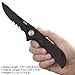 CRKT Seismic EDC Folding Pocket Knife: Heavy Duty Everyday Carry, Black Blade, Flipper Open, Deadbolt Button Lock, IKBS Ball Bearing Pivot, G10 Handle, Deep Carry Pocket Clip 5401K