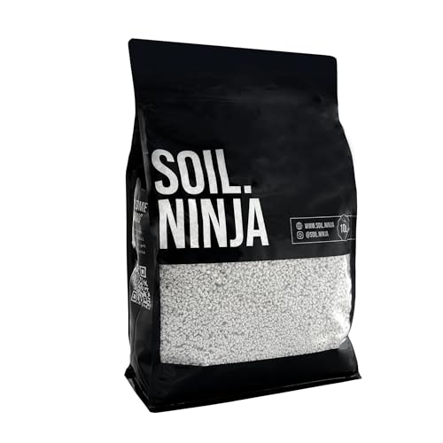 The Soil Ninja Perlite (10L) – Premium Additive for Houseplants – Boosts Drainage, Improves Aeration & Loosens Dense Soil – Lightweight, Pest Free – 100% Peat Free Growing (10 Litre)