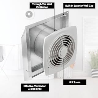 Broan-NuTone 509 Through-the-Wall Ventilation Fan White Cover, 200 CFM, 8.5 Sones, 8"