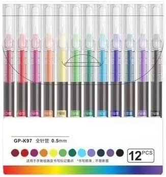Art Ranger Liquid Ink Rollerball Pens 12Pc Multi Colored 0.5mm Fine Point Gel Pens for Journaling Smooth Writing Office Stationery Art Supplies School Gift