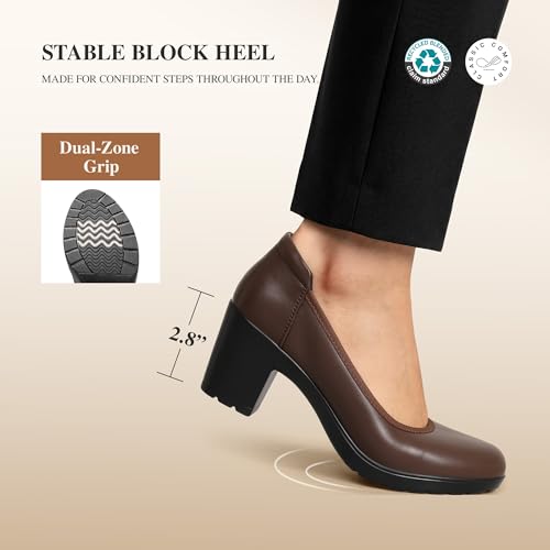 Image of DREAM PAIRS Women's Chunky Round Toe Dress Shoes