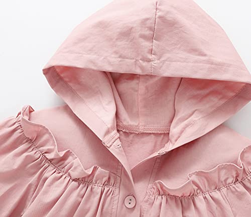 Children Kids Toddler Infant Baby Girls Long Sleeve Ruffled Print Rain Jacket Coat Outer Outwear Girls Lined Raincoat4