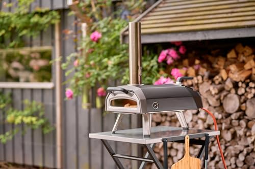 Ooni Karu 2 Multi-Fuel Outdoor Pizza Oven - Wood and Gas Outdoor Pizza Oven with Pizza Stone & Intergrated Thermometer, Pizza Oven Outdoor, Dual Fuel 12 Inch Pizza Maker, Outdoor Cooking Grill