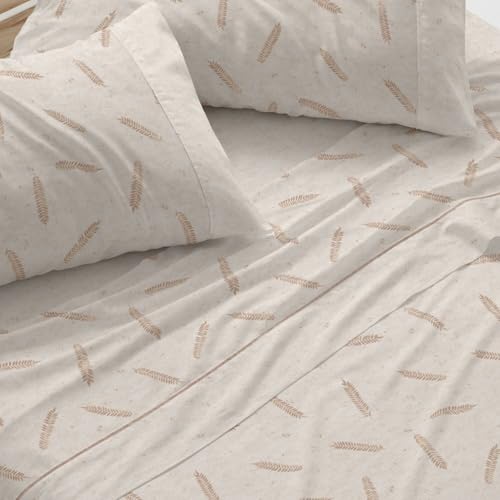 Burrito Blanco | Juego de sábanas | Cama de 105cm. (+Medidas Disponibles) | Diseño 046 | Color Arena (105x190/200cm.)