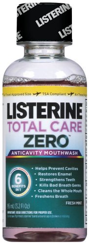 LISTERINE Total Care Zero Anticavity Mouthwash, 3.21 Ounce (Pack of 24)