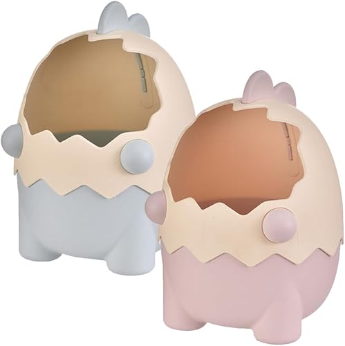 Holibanna 2 soportes para bolígrafos de huevo de dinosaurio, organizador de almacenamiento de bolígrafos, escritorio de oficina, soporte para