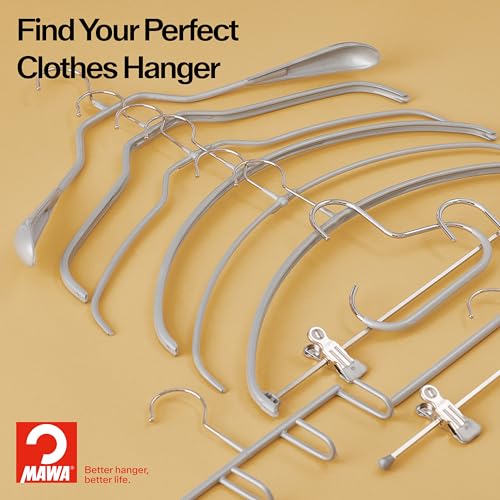 Cintres fins en acier antidérapant MAWA pour chemises et robes avec crochet rotatif - 4