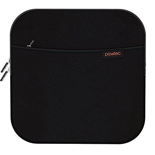 Pawtec External USB CD DVD Blu-Ray & Hard Drive Neoprene Shockproof Protective Storage Carrying Sleeve Case with Extra Storage Pocket for Apple SuperDrive LG ASUS Buffalo Samsung Pioneer Drives