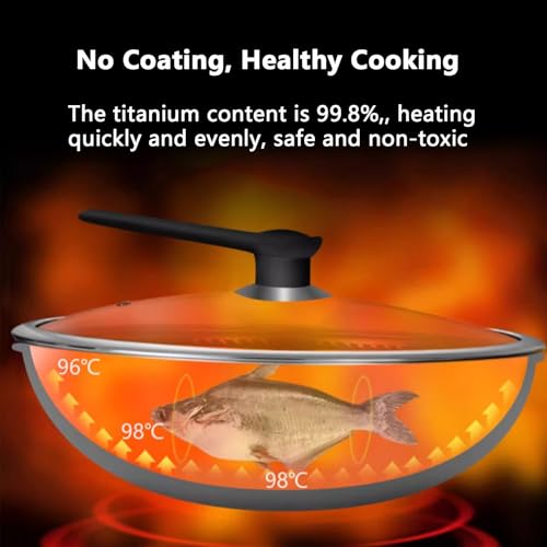 ASerZenith Titanium Frying Pan Chef's Pan Nonstick Skillet, Pot Fast & Even Heat Cooking Pan Durable Cookware,30cm (One Color 36cm) - Image 5