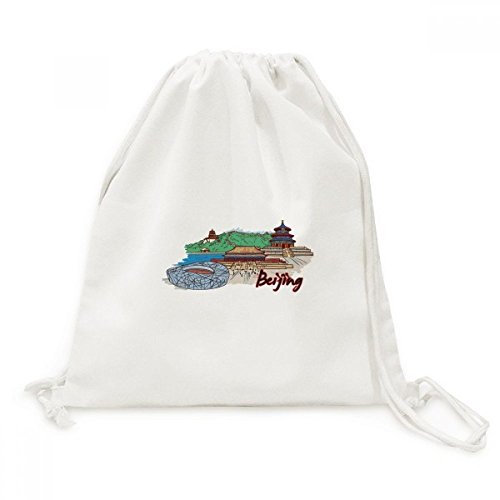 Sac cordon Pékin ultra léger en toile robuste avec serrage rapide