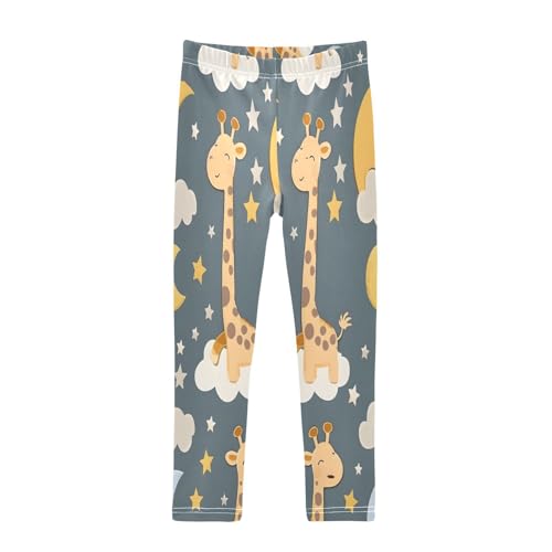 Toddler Girls Leggings Printed Yoga Pants Leggings Giraffe Moon Sun for Kids