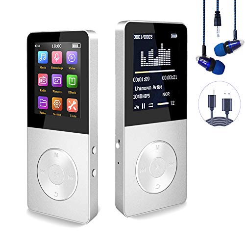 Mp3 Player, Hotechs Hi-Fi Sound, with FM Radio, Recording Function Build-in Speaker Expandable Up to 64GB with Noise Isolation Wired Earbuds