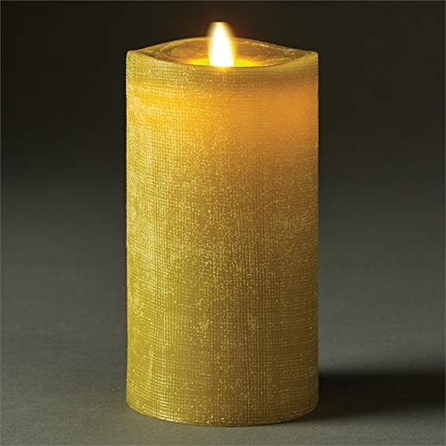 Napa Home & Garden LIGHTLI Moving Flame Indoor Pillar 3.5" X 7",Linen Moss
