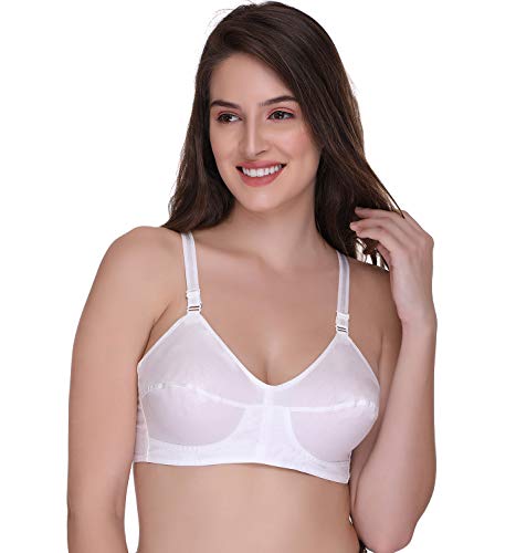 Image of SONA Women's Bee Heart Cotton Full Coverage Non Padded Elastic Straps Bra