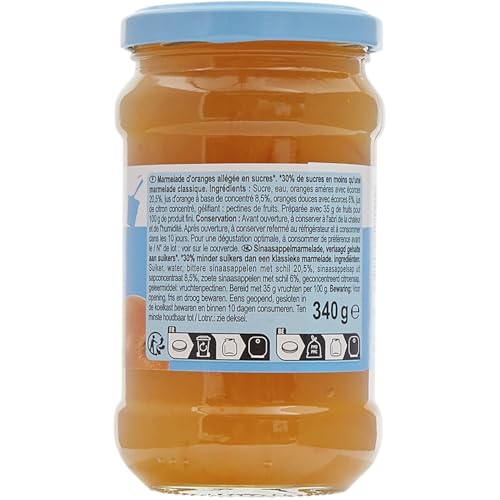 Marmelade d'orange allégée en sucres Carrefour Classic' pot de verre 340g