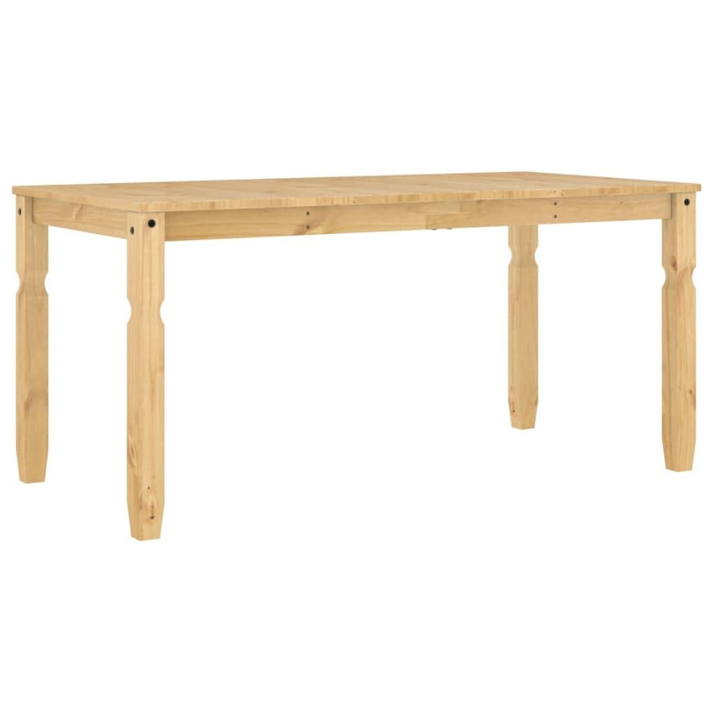 Tavolo da pranzo Corona, 160 x 80 x 75 cm, in legno massello di pino | Tavolo rustico in legno di pino con finitura a cera di miele, per sala da pranzo e cucina.