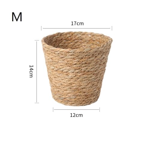 Cestas de mimbre tejidas para plantas con acabado artesanal y forro protector de alta durabilidad 3