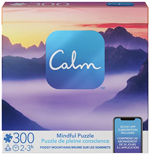 300-Piece Calm Jigsaw Puzzle For Relaxation, Stress Relief, And Mood Elevation, For Adults And Kids Ages 8 And Up, Foggy Mountains #TOP1