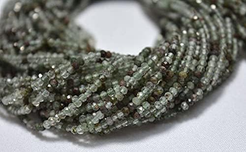 Cuentas de cuarzo jardín rondelles facetadas de 2.20mm para manualidades y gemas de joyería 4