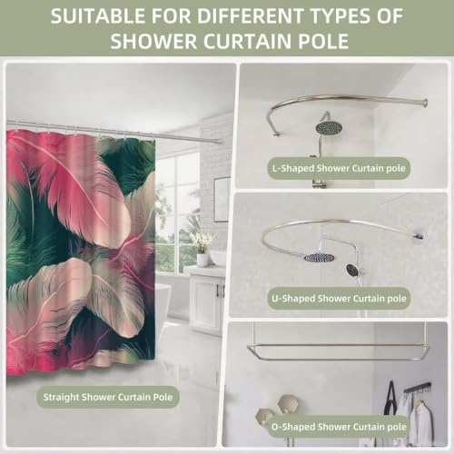 Rideau de douche étanche anti-collant 120x200 lavable avec 12 crochets