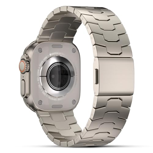 FiNESTONE Titanium Band for Apple Watch ULTRA 2 - Magnetic Band 49mm Adjustable Titanium Apple Watch Band ULTRA 2 & ULTRA - Lightweight Magnetic Strap for iWatch Apple Watch 49mm