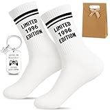 Set de regalo para hombre de 30 cumpleaños - Edición limitada 1996 Calcetines Eu 38-45 & Llavero y bolsa de regalo - Divertidos regalos de 30 cumpleaños para hombres, 30 cumpleaños calcetines para