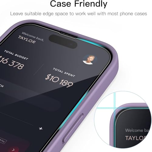 Image of DPJ Tempered Glass for iPhone 14 Pro (6.1 Inch) With Installation Kit | Military-Grade Gorilla Screen Protector | Edge to Edge Coverage |9H Hardness |Bubble-Free | Case Friendly | Pack of 1