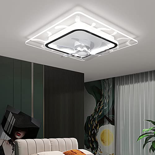 Ventilateur de plafond carré LED 72W avec télécommande et éclairage salon - 3