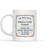 Gift for Personal Injury Attorney Mug - My Role As Personal Injury Attorney 11oz White Ceramic Coffee Mug for Office, Work Friends, Men, Women on Birthday, Coworker, Retirement