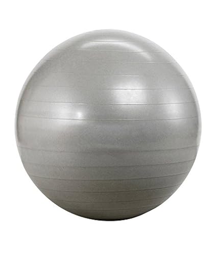 Kobo Gym Ball Anti Burst with Foot Pump (Imported) (Silver Colour) (65 cm)