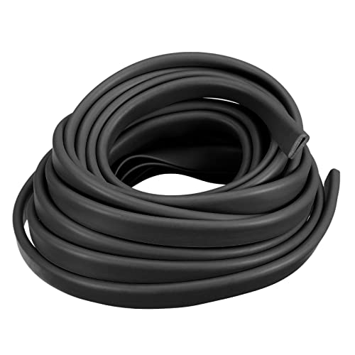 uxcell U Channel Edge Trim, 13.1ft Length Rubber Guard Seal Strip Edge Protector Fit for 1.5-2.5mm Edge, (13/64" W x 25/64" H) Black