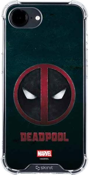Skinit Clear Phone Case Compatible with iPhone 16e - Officially Licensed Marvel Deadpool Babypool Playing Design