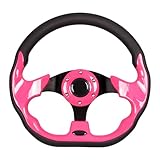 Spaorcco Pink Golf Cart Steering Wheel Universal Fit Yamaha Ezgo Rxv &Amp; Txt, Club Car Ds, Club Car Precedent Tempo With Ergonomic Design