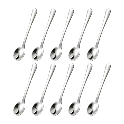 10 Stück Mini-Löffel, Süßer Edelstahl-Gewürzlöffel, Kreativer Metalllöffel, Multifunktions-Mini-Löffel, Praktischer Salzlöffel, Küchengeschirr Geschirr