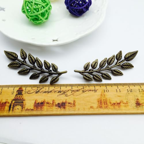 Image of coadipress Gentlemen Gold Silver Leaf Brooches Simple Elegant Retro Double Leaf Collar Pin Brooch Gold Silver Plant Leaves Brooches
