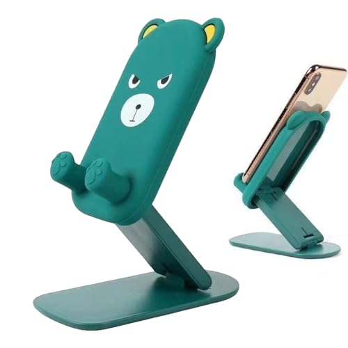 Soporte de teléfono de escritorio plegable para teléfono de escritorio – Soporte ergonómico decorativo con lindo – Compatible con la mayoría de dispositivos móviles