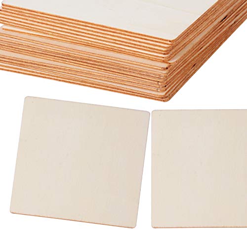 10cm * 10cm - 20 pezzi Legno Fette Quadrato Grezzo...