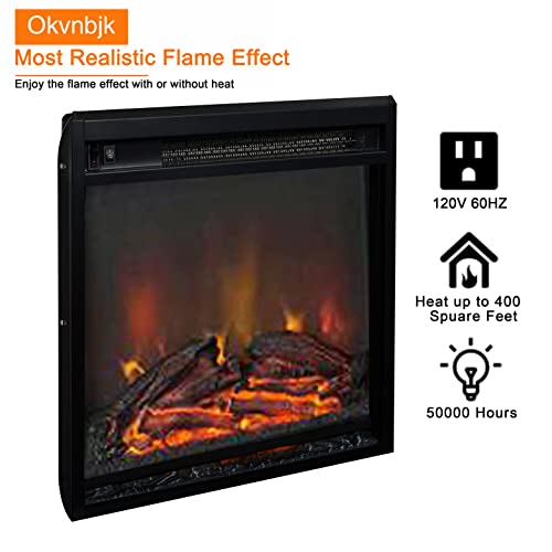 Okvnbjk Fireplace Tv Stand For Tvs Up To 70", Entertainment Center With 18" Electric Fireplace, Farmhouse Tv Stand Industrial Media Console With Sliding Barn Door For Living Room, 58 Inch, White Oak #TOP3