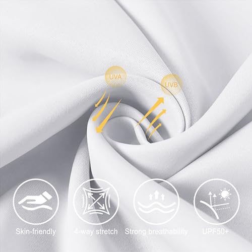 Men's UPF 50+ Long Sleeve Loose-Fit Lightweight Sun Protection Fishing Hiking Running UV Shirt Rash Guard4