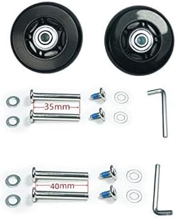 F-ber Wear-Resistant Luggage Suitcase Wheels Replacement Kit 64mm x 18mm Wheels ABEC 608zz Skate Inline Outdoor Replacement Wheels, One Set of (2) Wheels (OD:64 W:18 ID:6 Axles:35, Axles:40)