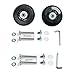 Trolleyshop Wear-Resistant Luggage Suitcase Wheels Replacement Kit 64mm x 18mm Wheels ABEC 608zz Skate Inline Outdoor Replacement Wheels, One Set of (2) Wheels (OD:64 W:18 ID:6 Axles:35, Axles:40)