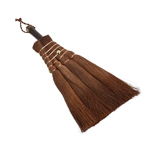Yardenfun 1Pc Mini Handmade Broom Cleaning Tool Lightweight Natural Dust Removing Broom for Home Use for Desktop Laptop and Keyboard Cleaning Durable Craftsmanship Light Brown