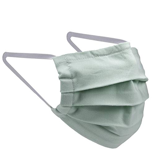 Urhome Housse de protection pour le visage 100 % coton fabriqué en Allemagne - Protection contre le froid - Revêtement en coton avec arceau de nez - Vert - taille unique Cover