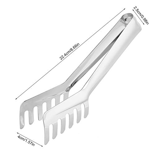 Solomi Dekaim Spaghetti Tongs, Spaghetti Tongs - Pasta Clip, Stainless Steel Spaghetti Tongs with Comb Shape for Cooking - Image 4