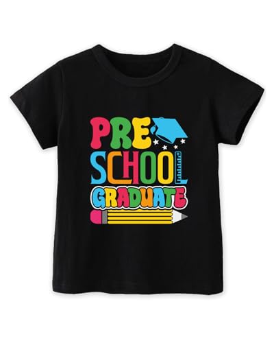 Image of First Day of Preschool Shirt Pre K Shirts for Girls Boys Toddler Kids 1st Day of Kindergarten Gift Cotton Tee 2T-7Y